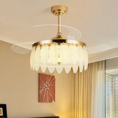 Bon prix Ventilateur de plafond LED sans lame, ventilateur de plafond LED à cristaux avec lumière et télécommande en ligne