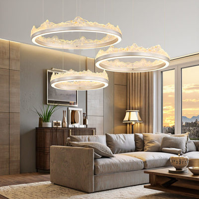 Good price Gold Modern Crystal Hanging Chandelier , Large Round Crystal Pendant Light online