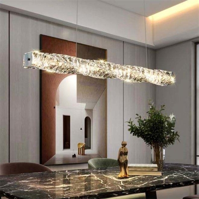 Good price Warm Romantic Rose Gold Bedroom Living Room LED Pendant Light Acrylic Restaurant bar Chandelier online