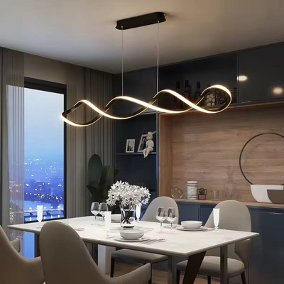Good price Modern Simple Design Creative Twist bar Dining Room Hanging Lamps Hotel Chandelier Home LED Pendant Light online