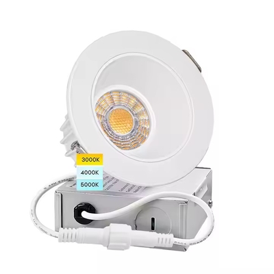 4 Inch 12W 3CCT Selectable LED Recessed Downlights Anti Glare IP44 For Hotel Lighting