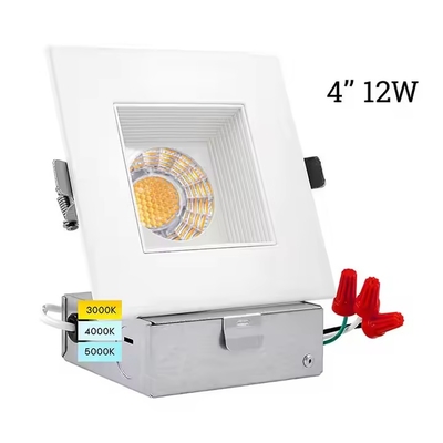 Good price Ultra Thin 4 Inch LED Recessed Lighting Canless IC Rated LED Downlights Square online
