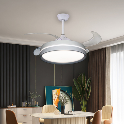 Good price 96W 500mm Ceiling Fan Super Silent Bedroom 42 Inch White Ceiling Fan With Light online