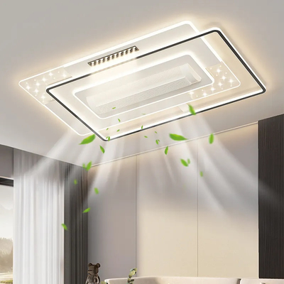 Good price 128W Full Spectrum Eye Protection Leafless LED Ceiling Fan Light For Dining Room online