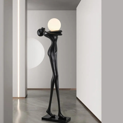 Good price Home Creative Design Humanoid Art Sculpture Floor Light Hotel Lobby Living Room Large Decor Standing Floor Lamps online