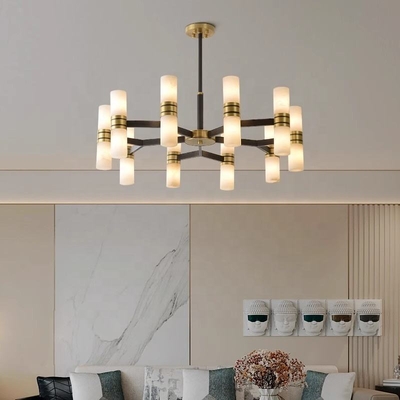Good price Nordic Alabaster Chandelier Decoration Ceiling Hanging Light Elegant LED Pendant Lamp for Home Hotel Villa Room online
