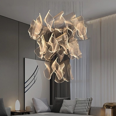 Good price Acrylic Luxury Staircase Chandelier Lighting LED Multi Light Pendant Chandelier online