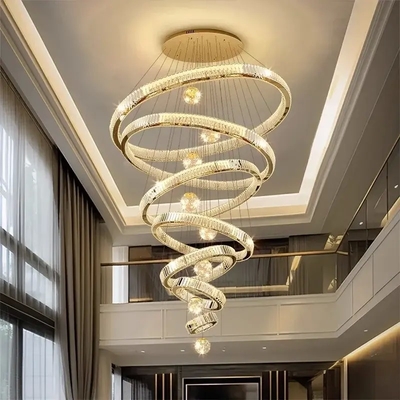 Good price Luxury Modern Gold Crystal Chandelier Ceiling Light 2700K-6500K online