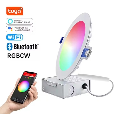 Good price 4 Inch 6 Inch Smart LED Down Light Tuya Airtight LED Downlights Slim Panel LED Light IP44 online