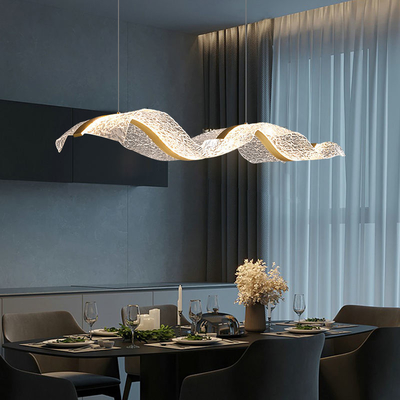 Good price Streamer Shape Modern LED Acrylic Chandelier Light , Luxury LED Pendent Lamp online